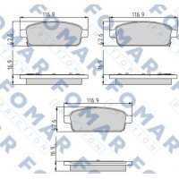 FO 936481 FOMAR Friction Комплект гальмівних колодок дисковий гальм