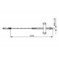 1 987 482 195 BOSCH Тросик, cтояночный тормоз