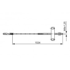 1 987 482 195 BOSCH Тросик, cтояночный тормоз