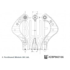 ADBP860166 BLUE PRINT Ричаг незалежної підвіски колеса, подвеска колеса