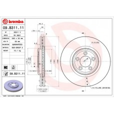 09.B311.11 BREMBO Гальмівний диск
