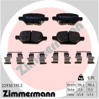 22930.170.2 ZIMMERMANN Комплект гальмівних колодок дисковий гальм