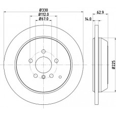 8DD 355 113-211 HELLA Гальмівний диск