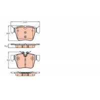 GDB2154 TRW Комплект гальмівних колодок дисковий гальм