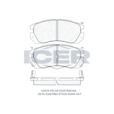 180999 ICER КомплеК т гальмівних колодок, дискове гальмо
