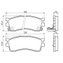 0 986 494 144 BOSCH Комплект гальмівних колодок дисковий гальм