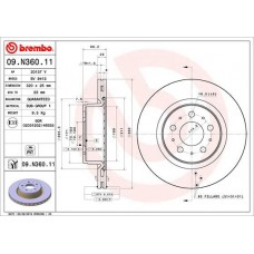 09.N360.11 BREMBO Гальмівний диск