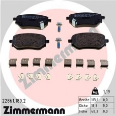 22861.180.2 ZIMMERMANN Комплект гальмівних колодок дисковий гальм