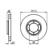 0 986 478 596 BOSCH Гальмівний диск