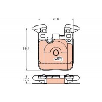 GDB2028 TRW Комплект гальмівних колодок дисковий гальм