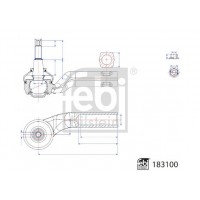183100 FEBI BILSTEIN Наконечник поперечної кермової тяги