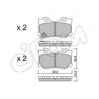 822-1030-0 CIFAM Комплект гальмівних колодок дисковий гальм