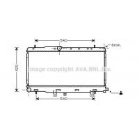 SU2057 AVA QUALITY COOLING Радіатор охолодження двигуна