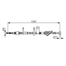 1 987 482 089 BOSCH Тросик, cтояночный тормоз