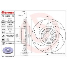 09.D982.21 BREMBO Гальмівний диск