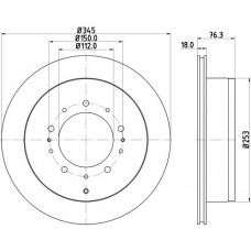 8DD 355 116-331 HELLA PAGID Гальмівний диск