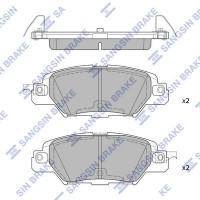SP1860 Hi-Q Комплект гальмівних колодок дисковий гальм