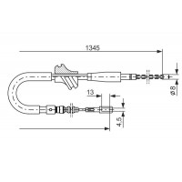 1 987 482 101 BOSCH Тросик, cтояночный тормоз