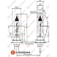 1616431480 EUROREPAR Лампа розжарювання фара дальнього світла