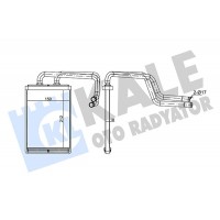 347140 KALE OTO RADYATÖR Теплообмінник обігрів салону
