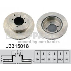 J3315018 NIPPARTS Гальмівний диск
