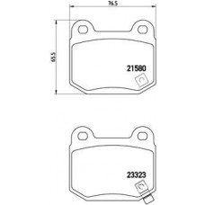 P 56 048 BREMBO КомплеК т гальмівних колодок, дискове гальмо