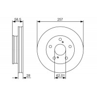 0 986 479 R53 BOSCH Гальмівний диск