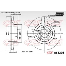 863305 MAXTECH Гальмівний диск
