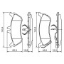 0 986 424 708 BOSCH Комплект гальмівних колодок дисковий гальм