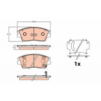 GDB2197 TRW Комплект гальмівних колодок дисковий гальм