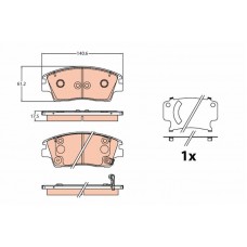 GDB2197 TRW Комплект гальмівних колодок дисковий гальм
