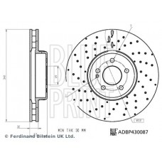 ADBP430087 BLUE PRINT Гальмівний диск