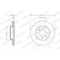 DDF2982C FERODO Гальмівний диск