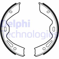 LS2120 DELPHI Комплект гальмівних колодок, стояночная тормозная система