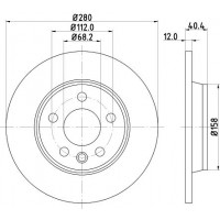 8DD 355 105-611 HELLA Гальмівний диск