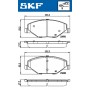 VKBP 80628 SKF Комплект гальмівних колодок дисковий гальм