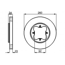0 986 478 568 BOSCH Гальмівний диск