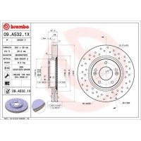 09.A532.1X BREMBO Гальмівний диск