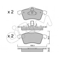 822-263-0 CIFAM КомплеК т гальмівних колодок, дискове гальмо