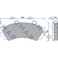 FO 461881 FOMAR Friction Комплект гальмівних колодок дисковий гальм