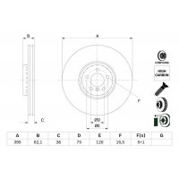 0 986 479 E84 BOSCH Гальмівний диск