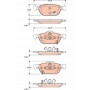 GDB3476 TRW Комплект гальмівних колодок дисковий гальм