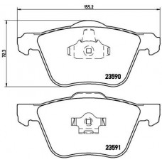 P 86 022 BREMBO Комплект гальмівних колодок дисковий гальм