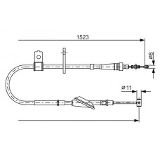1 987 482 092 BOSCH Тросик, cтояночный тормоз