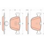 GDB1892 TRW Комплект гальмівних колодок дисковий гальм