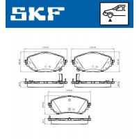 VKBP 80429 A SKF Комплект гальмівних колодок дисковий гальм