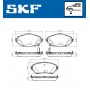 VKBP 80429 A SKF Комплект гальмівних колодок дисковий гальм