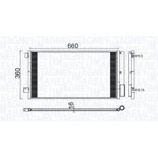 350203100400 MAGNETI MARELLI Конденсатор кондиціонера