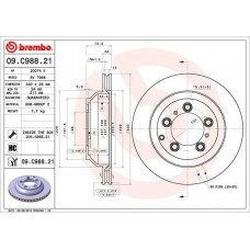 09.C988.21 BREMBO Гальмівний диск
