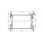 OLA2408 AVA QUALITY COOLING Радіатор охолодження двигуна